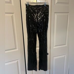 Forever 21 Sequin Flare Leg Pants